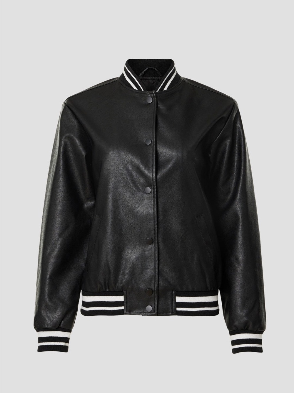 Slate & Willow Varsity Faux Leather Jacket - Picture 8 of 8